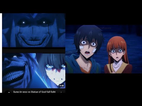 Solo levelling Sung jin woo vs Statue of God full fight scene Episode 1 Full-HD_60fps