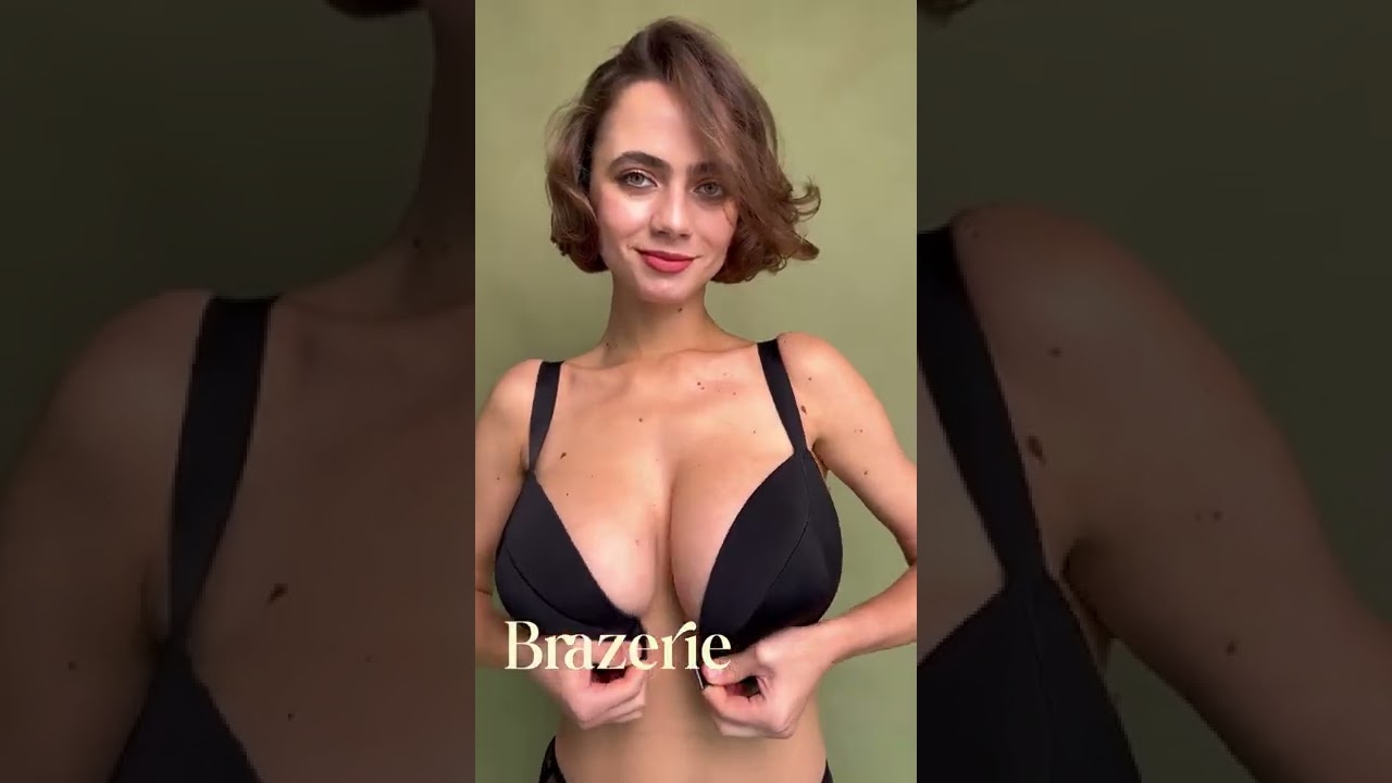 Solomia Maievska posing in Curvy Kate Superplunge Kiss bra