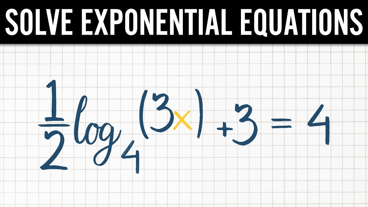 Solve Logarithmic Equations by Exponenting ex3