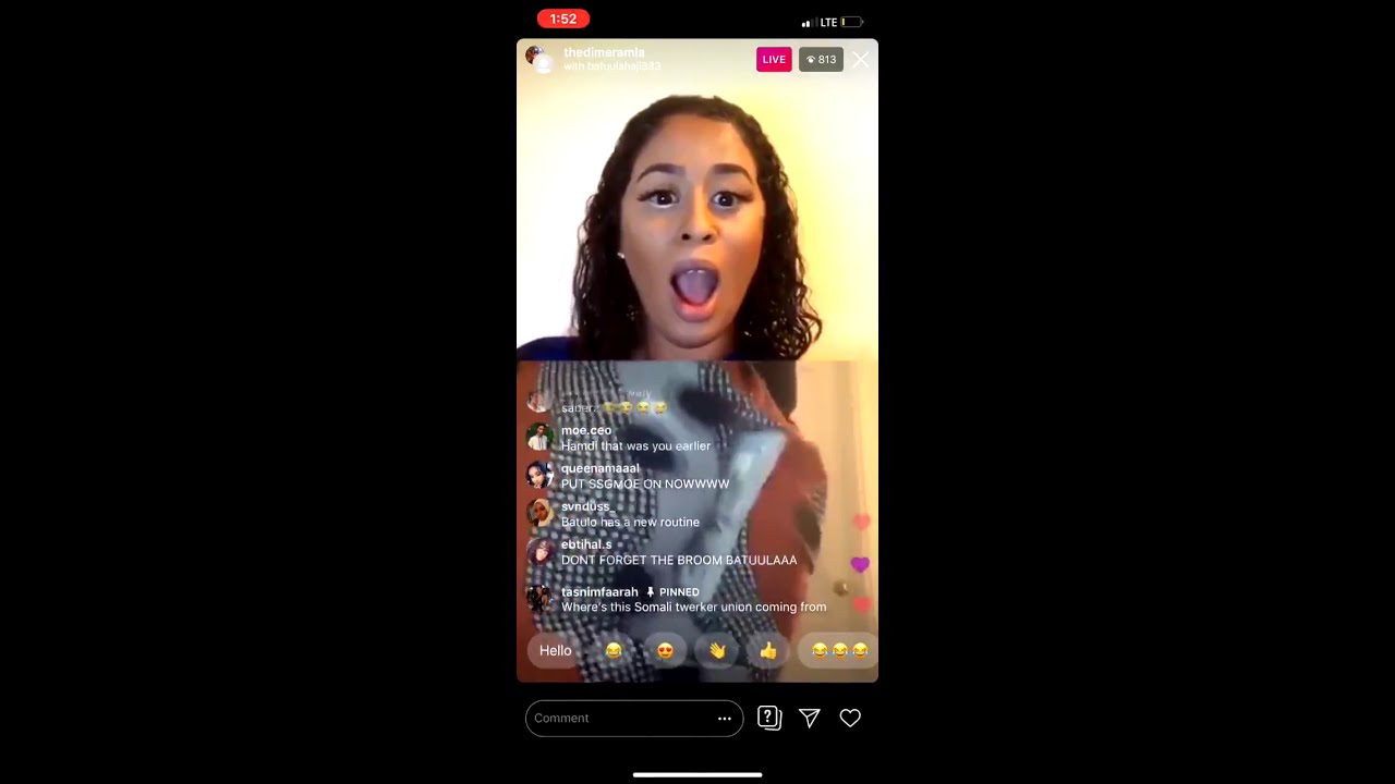 Somali girl twerking on IG live @thedimeramla
