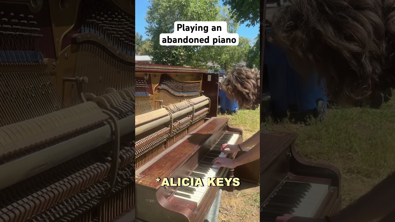 Someone ABANDONED this piano…so I played it #piano #abandoned #aliciakeys #jacobcollier #public