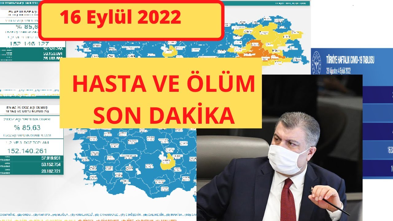 Son dakika: 16 Eylül Bugünkü vaka sayısı | Korona virüs vaka sayıları tablosu | Günlük vaka sayısı