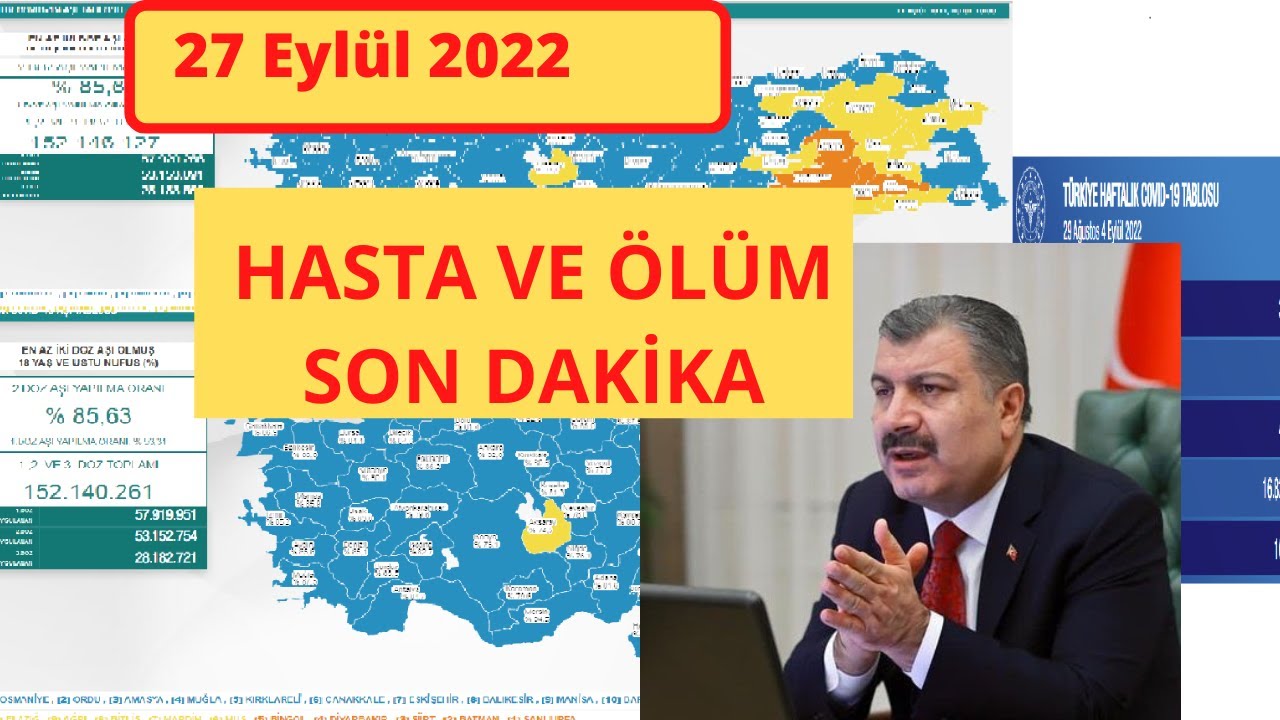 Son dakika: 27 Eylül Bugünkü vaka sayısı | Korona virüs vaka sayıları tablosu | Günlük vaka sayısı