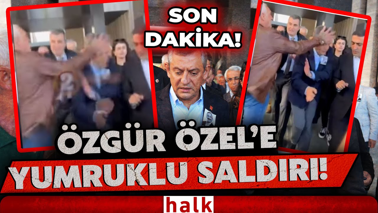 SON DAKİKA! Özgür Özel'e tören çıkışı yumruklu saldırı! Saldıran şahıs ambulans ile kaçırıldı!