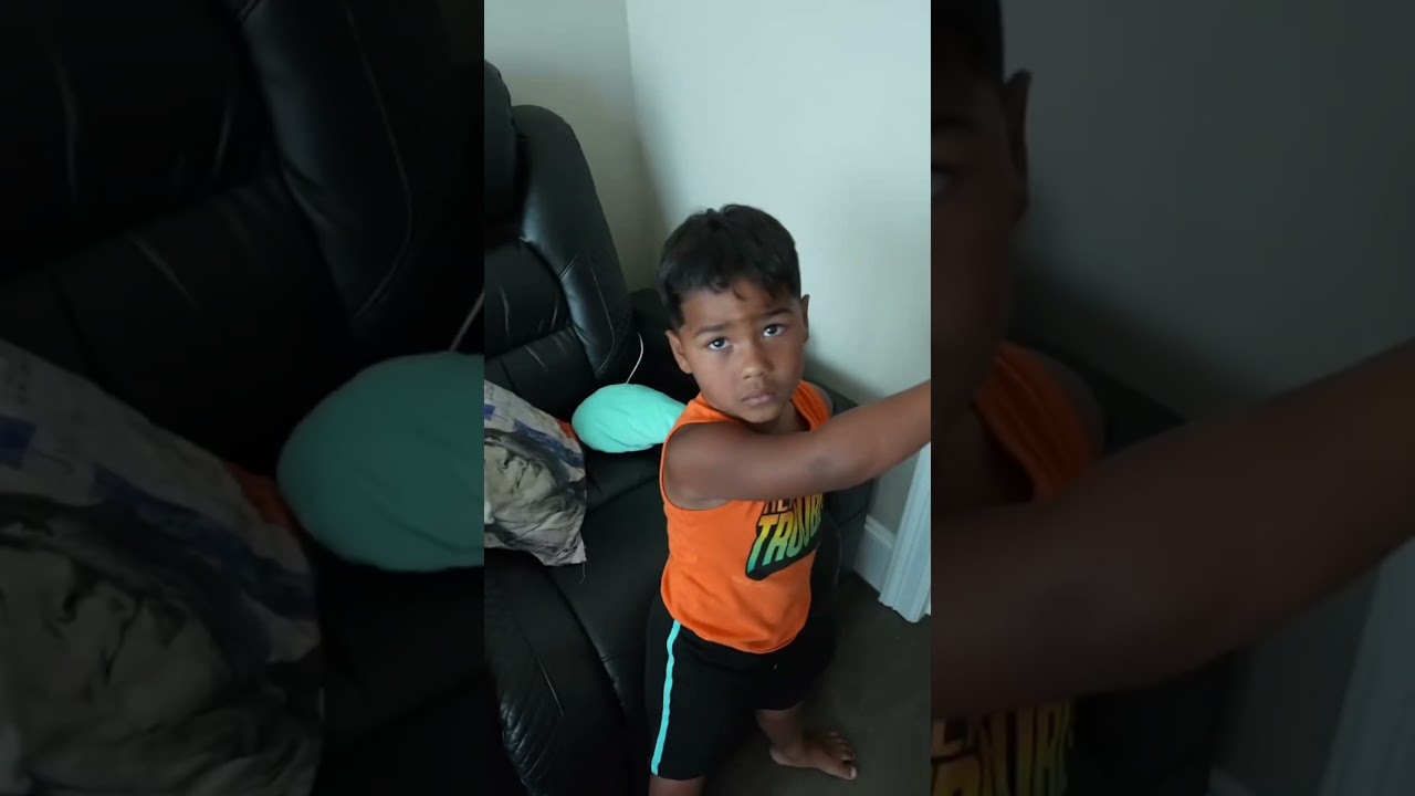 Son tells mom and dad that he saw something scary in his closet then this happened #shorts
