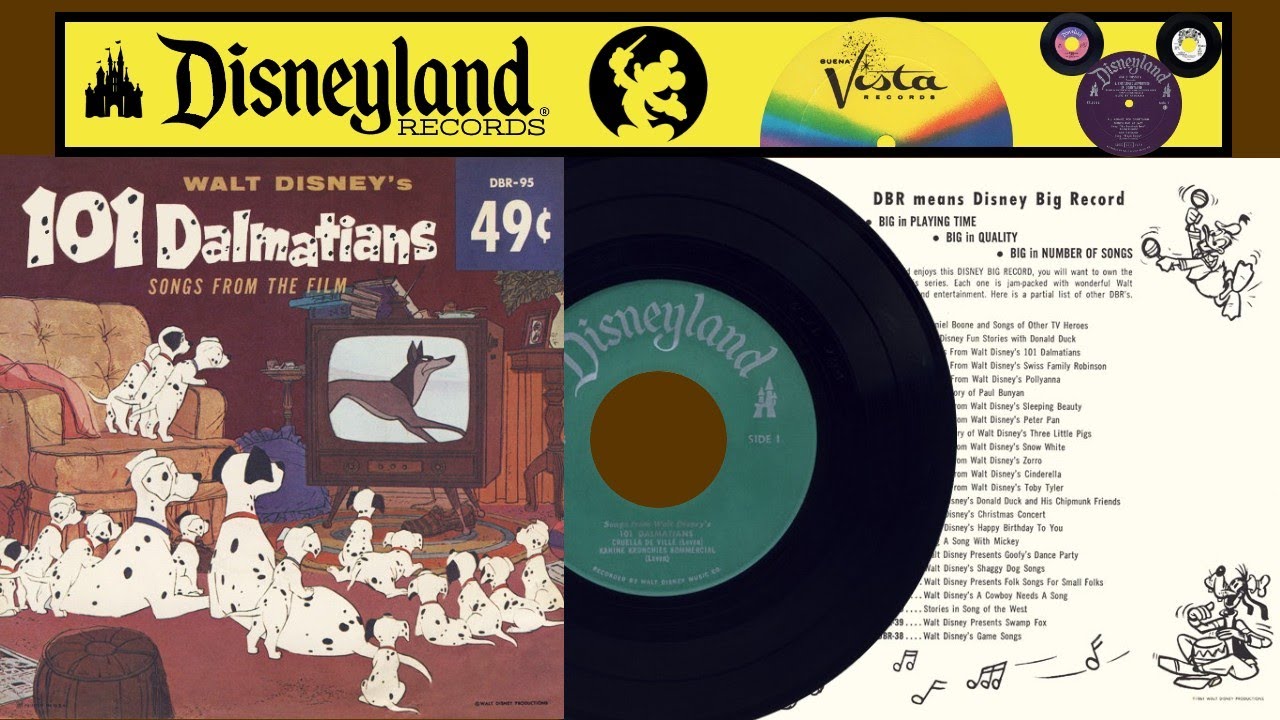 Songs from Walt Disney's 101 DALMATIANS  Disneyland 45 rpm