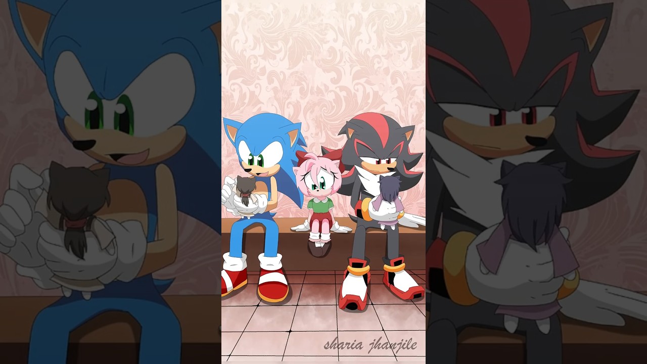 sonic, amy y shadow  (ANIMACION) #viral #humor #entertainment