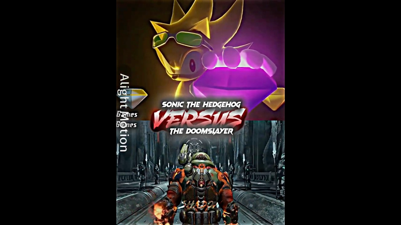 Sonic The Hedgehog VS The Doomslayer (Arc Request Part 3) | #edit #doomslayer #sonic #fyp #viral