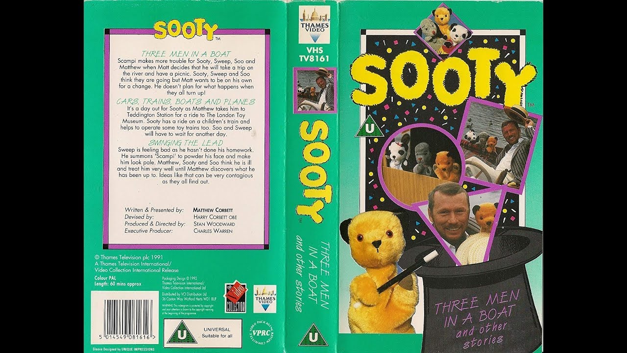 Sooty – Three Men in a Boat and other stories (1992, UK VHS)
