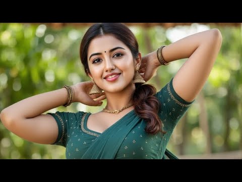 South Indian Actress Malvika's Stunning Saree Photoshoot in a Beautiful Village Setting 🌿 | Ai Art