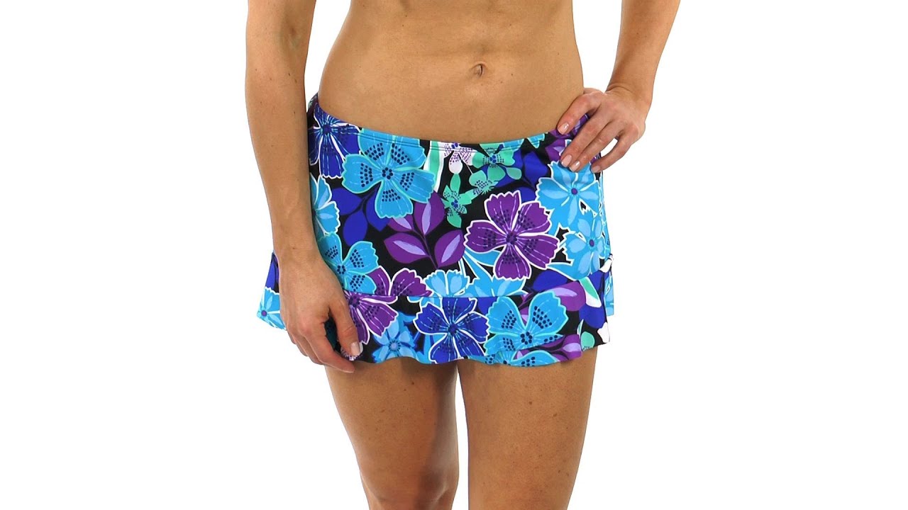 South Point Jungle Bloom Gidget Skirted Bottom | SwimOutlet.com