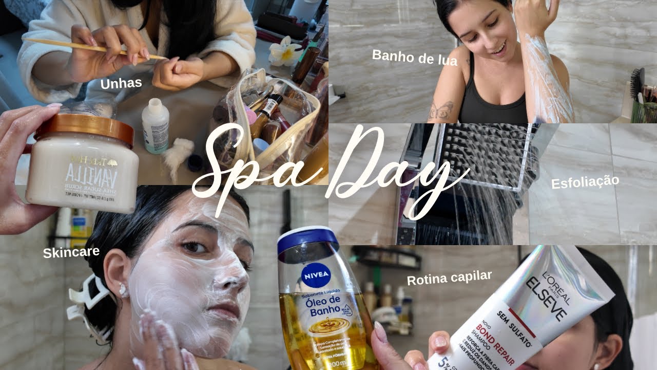 SPA DAY AT HOME | hair routine, moon bath, exfoliation, skincare and testing new products🧴✨