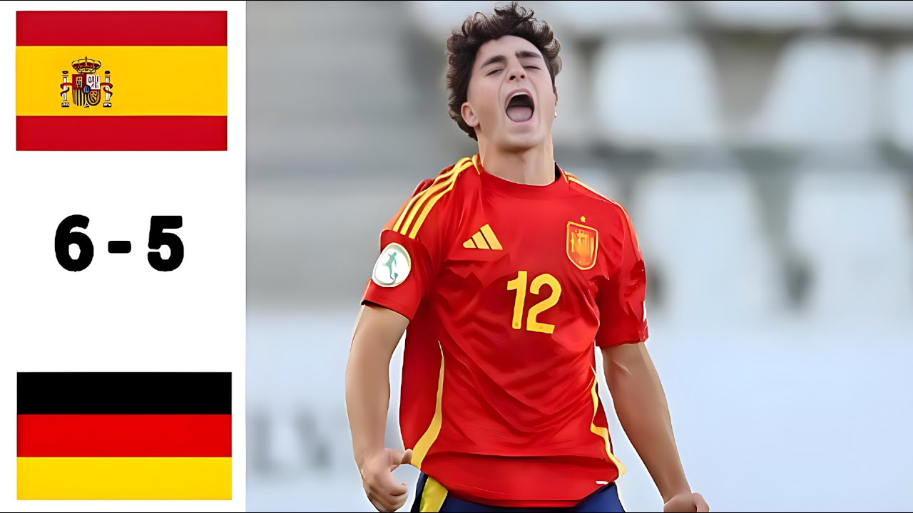Spain 6 x 5 Germany U19 Euro Semi Finals.Extended Highlights & All Goals [23/6/2025]
