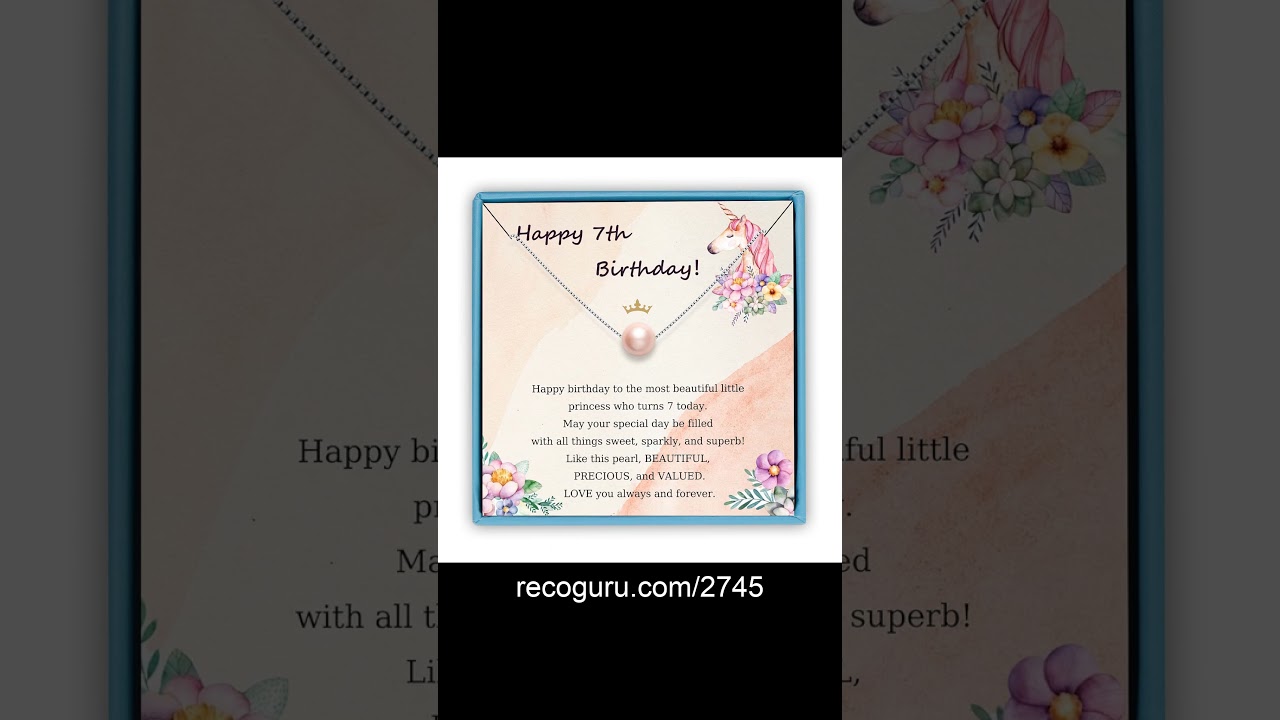 Sparkly 7th Birthday Gift! Sereney Pearl Necklace Review