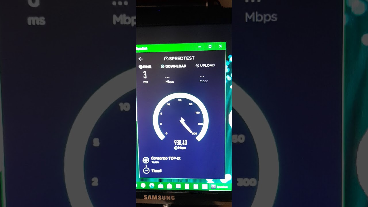 Speed Test Tiscali Fibra open fiber 1gb
