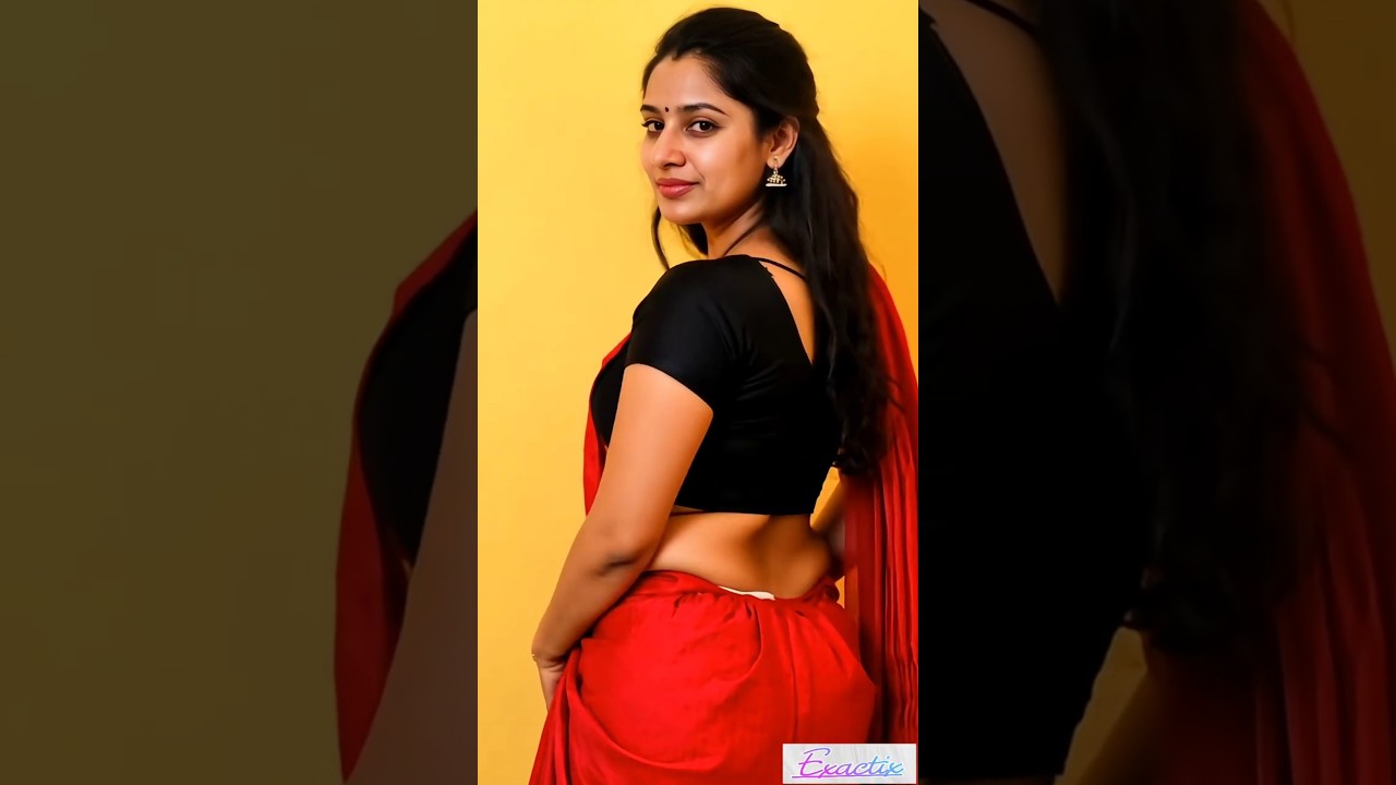 Spicy Saree Look | Red Hot Indian Traditional Wear | Sizzling Seductive Saree Navel