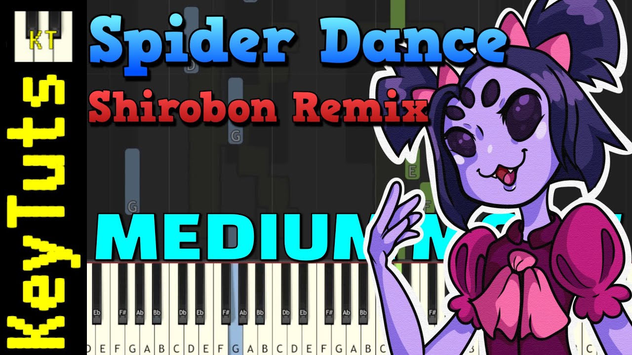 Spider Dance [Shirobon Remix] - Medium Mode [Piano Tutorial] (Synthesia)