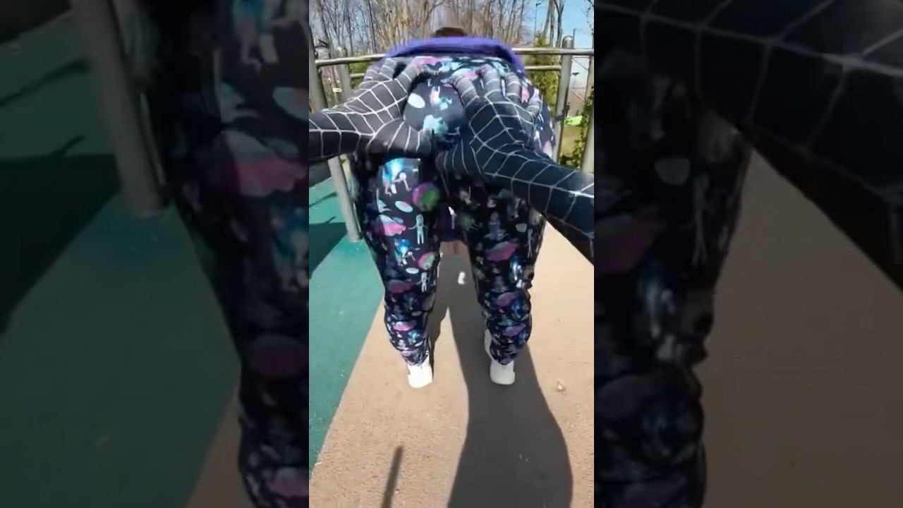 Spider Man grabbing the butt of a girl #shorts #spiderman #grabbing