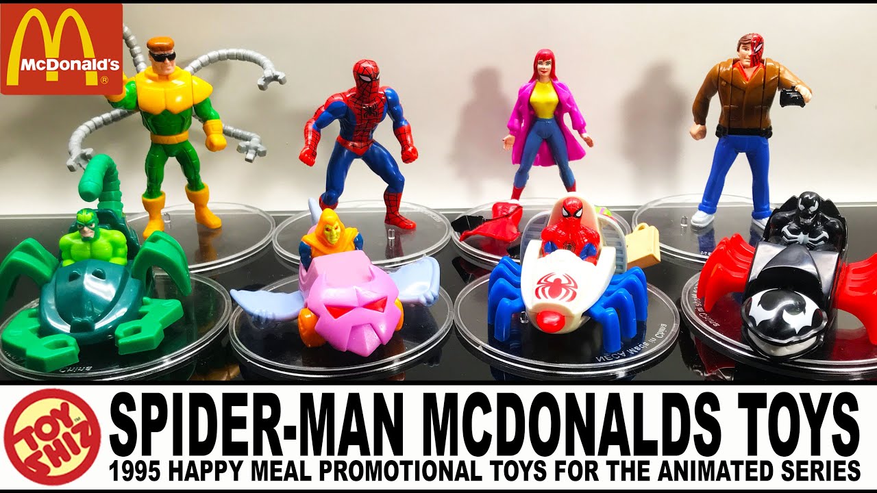 Spider-Man The Animated Series 1995 McDonalds Happy Meal Toys