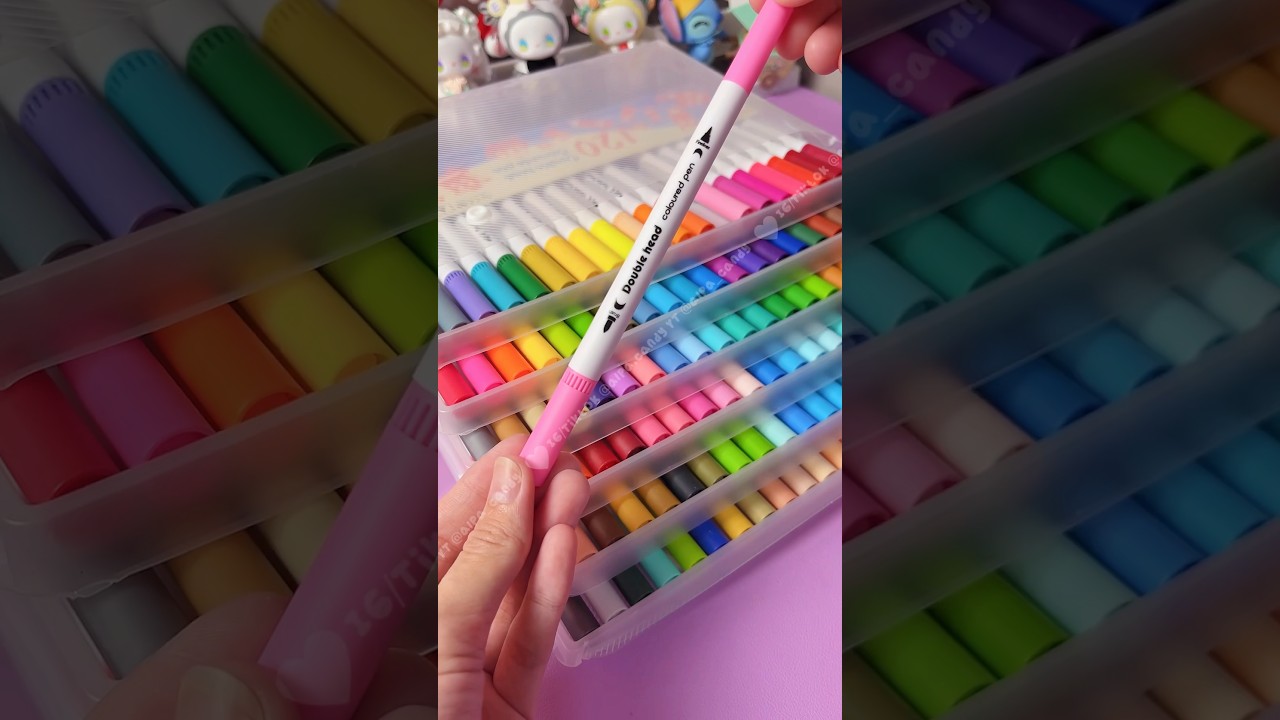 Spidol 120 warna, banyak banget warnanya! #alpacandy #markers #spidolwarna #spidol