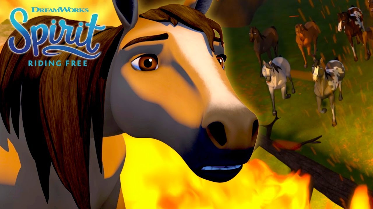 Spirit Saves the Herd from a Forest Fire! | FULL EPISODE | SPIRIT RIDING FREE