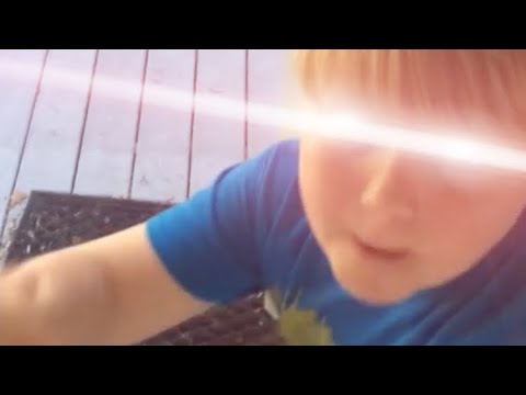 Spoiled kid breaks window then cries