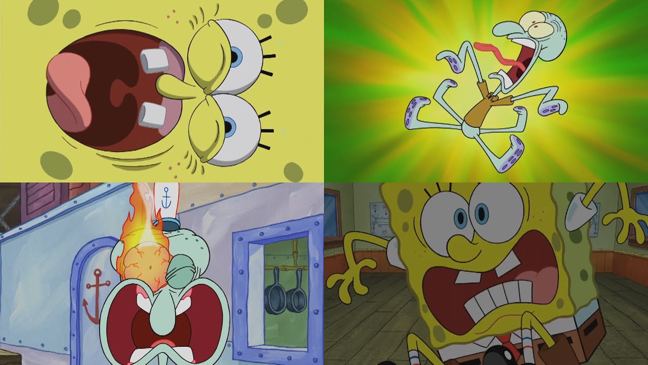 SpongeBob and Squidward screaming for 12 minutes straight