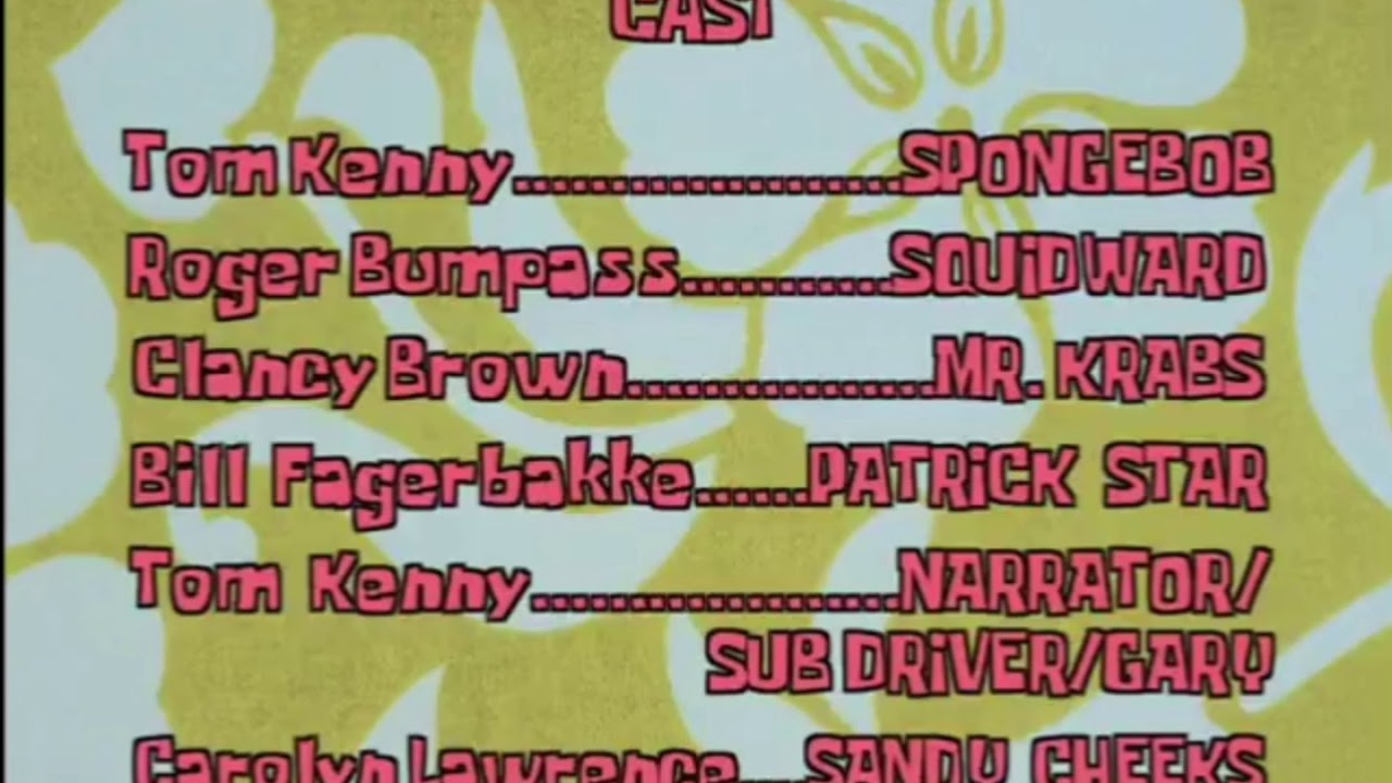SpongeBob SquarePants - End Credit (English) (S1 - S8) HQ