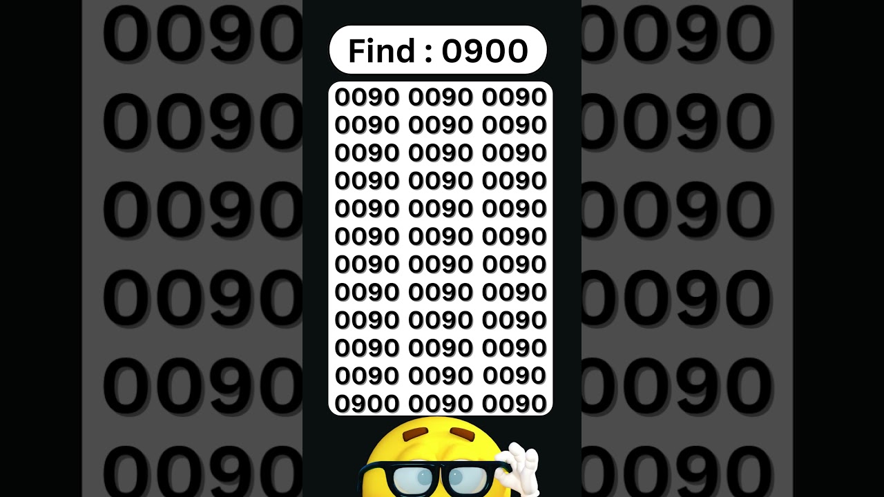 Spot the number 0900 in this tricky puzzle 🚀🚀