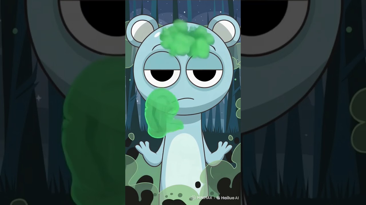 Sprunki are having fun. Sky Blue farts and makes Lime OWAKCX laugh. #shorts #fart #sprunki #funny