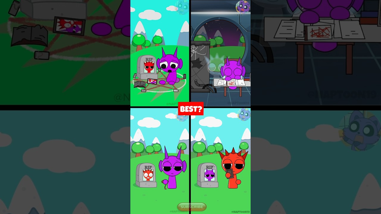 Sprunki Durple & Raddy Before - After Phase 2 Animation #sprunki #shorts #animation