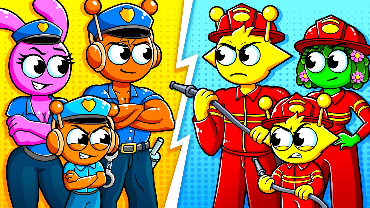 Sprunki Family Police vs Family Fireman! Has A Baby Sprunki?! | Incredibox Sprunki Animation