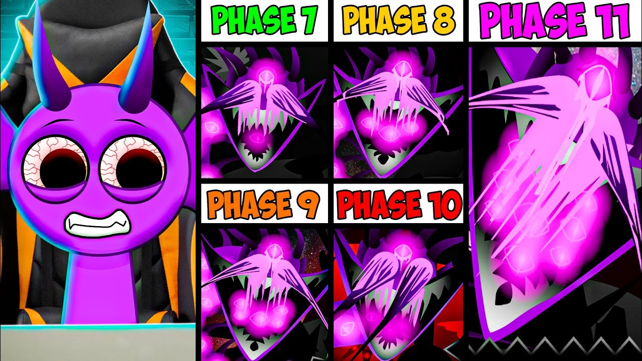 Sprunki Incredibox Durple React To New Phase 7 VS Phase 8 VS Phase 9 VS Phase 10 VS Phase 11