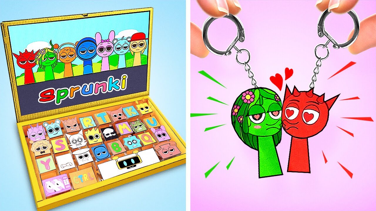 Sprunki Magnet Keychain ❤️ *Open COUPLE SPRUNKI Blind Boxes*