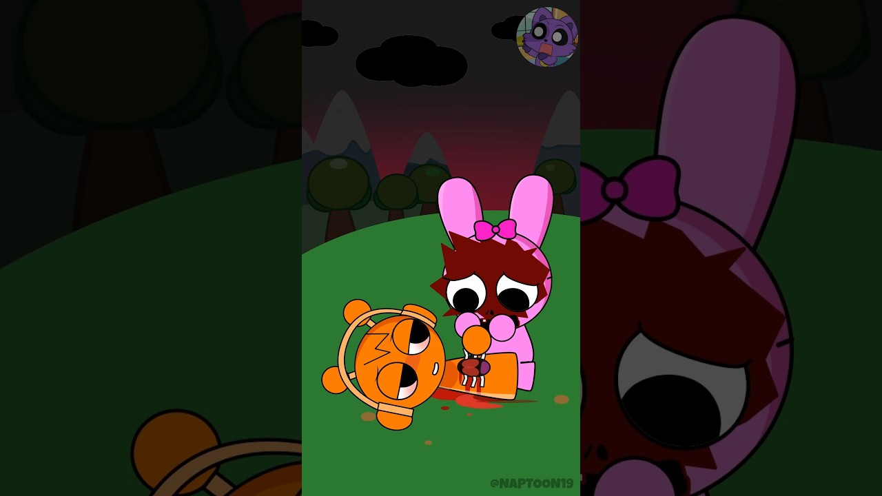 Sprunki Pinki first meet Oren (before phase 2) #sprunki #shorts #animation
