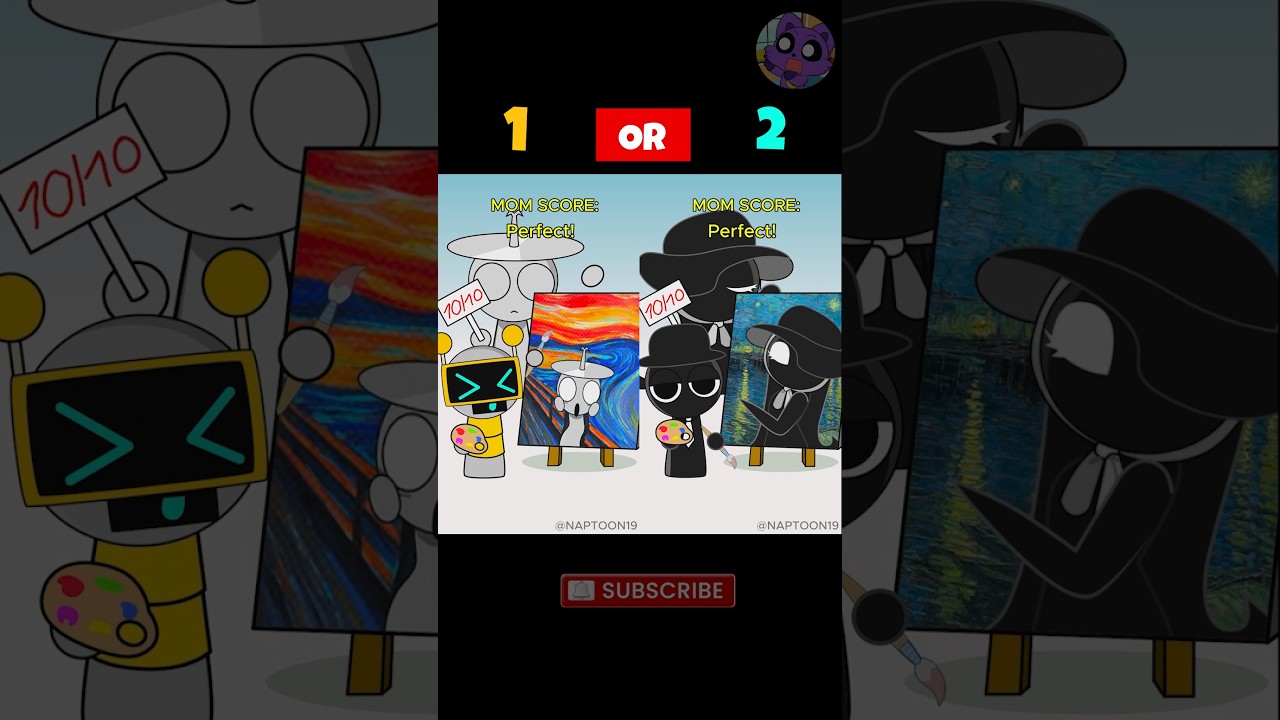 Sprunki Rating Mom Painting: Who Draw The BEST? Pack 3 Animation #sprunki #shorts #animation