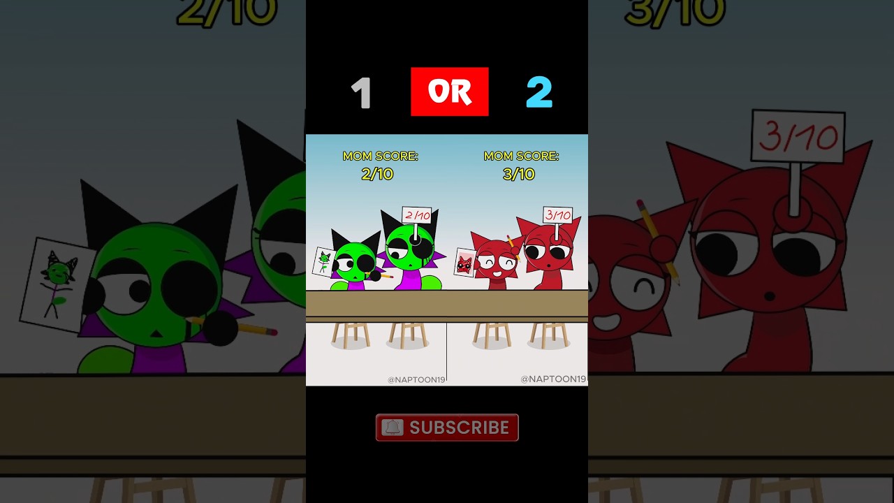 Sprunki Rating Mom Painting: Who Draw The BEST? Pack Animation #sprunki #shorts #animation