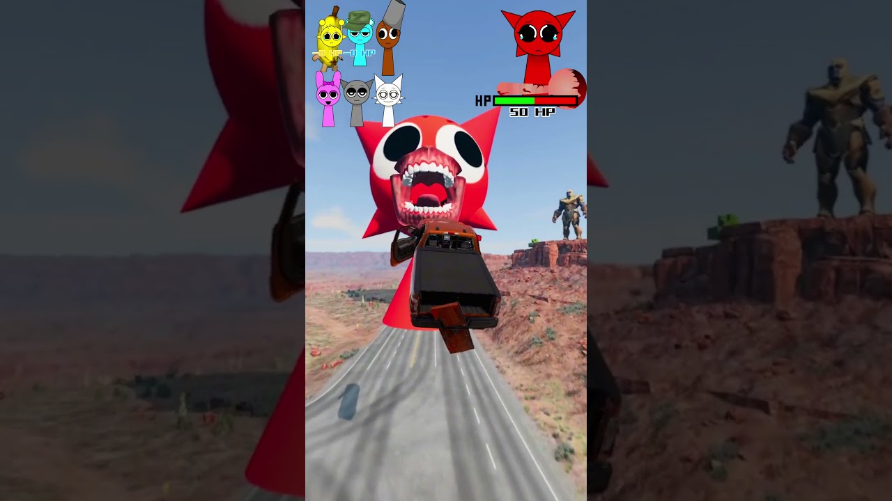 Sprunki vs Mroona And Wyrum! 💖 Who Will Win? ⚔️ #beamngdrive