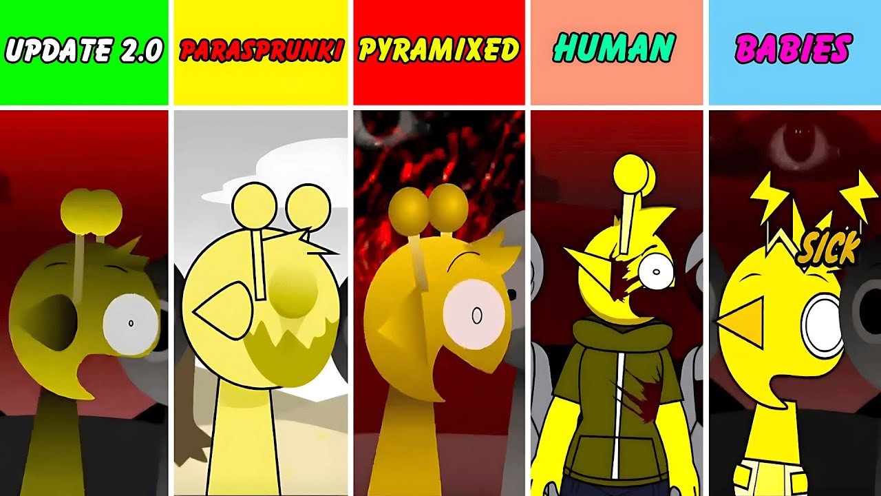 Sprunki Wenda Treatment But Parasprunki Vs Pyramixed Vs Babies Retake Vs Human In Incredibox Sprunki