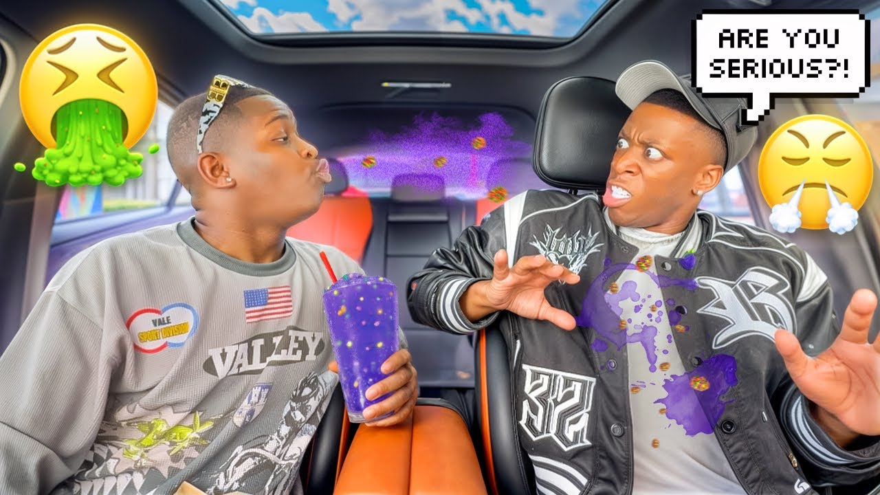 SP!TTING OUT MY FOOD ON MY BOYFRIEND TO SEE HIS REACTION!!!