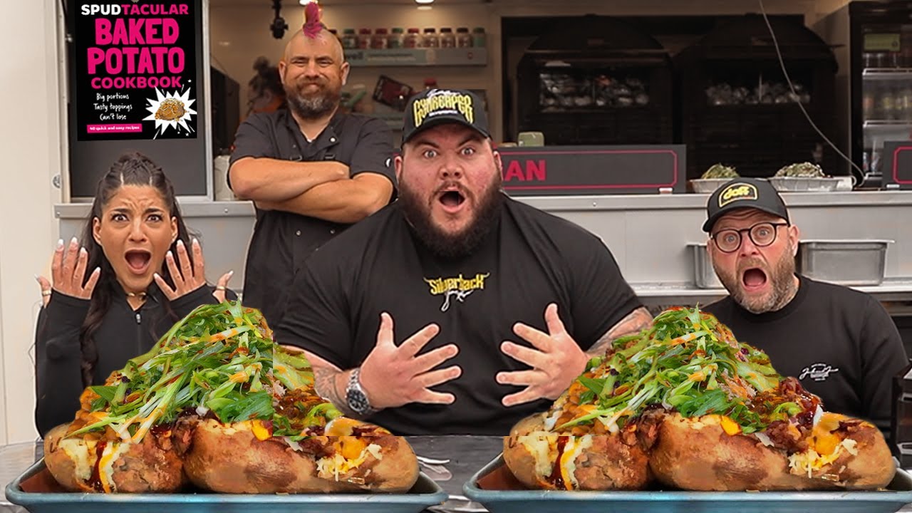 SPUDMAN'S ULTIMATE JACKET POTATO CHALLENGE Vs. TEAM OF TWO @BakerTheReaper & @Arroncrascall