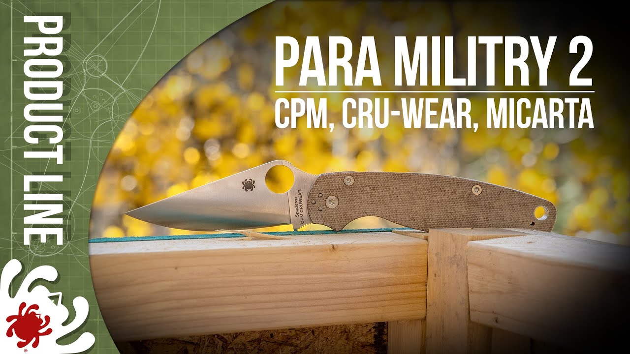Spyderco Para Military 2 - CPM - CRU-WEAR - Micarta
