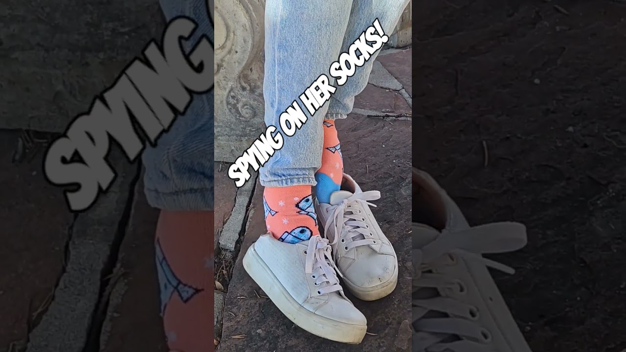 Spying on her Starwars socks Shoeplay Live #live #socks #shorts