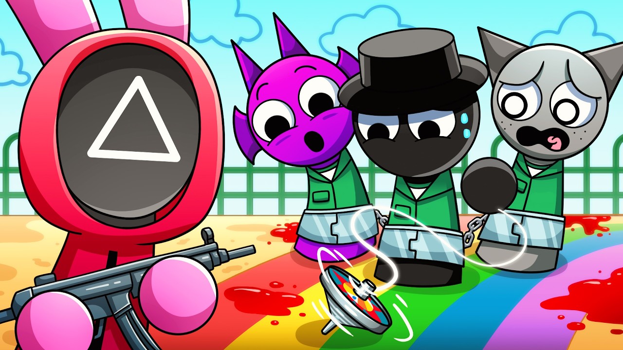 SQUID GAME, But They're SPRUNKI?! (Cartoon Animation)