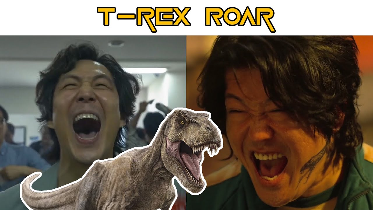 Squid Game Season 1 but screams got replaced by T-Rex Roar!