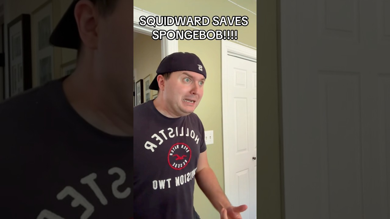 SQUIDWARD SAVES SPONGEBOB! #youtubeshorts #comedy #krustykrab #funny #spongebob #squidward #mrkrabs