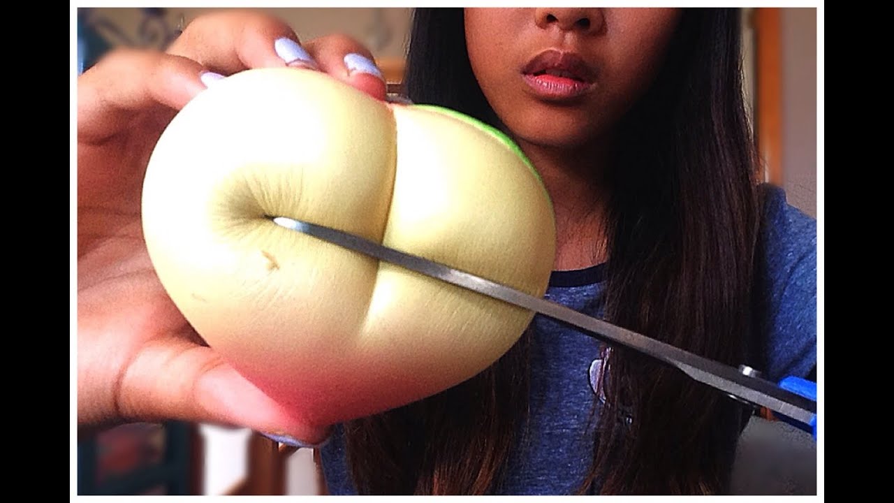 SQUISHY DARES! I Cut My Peach.😱😭