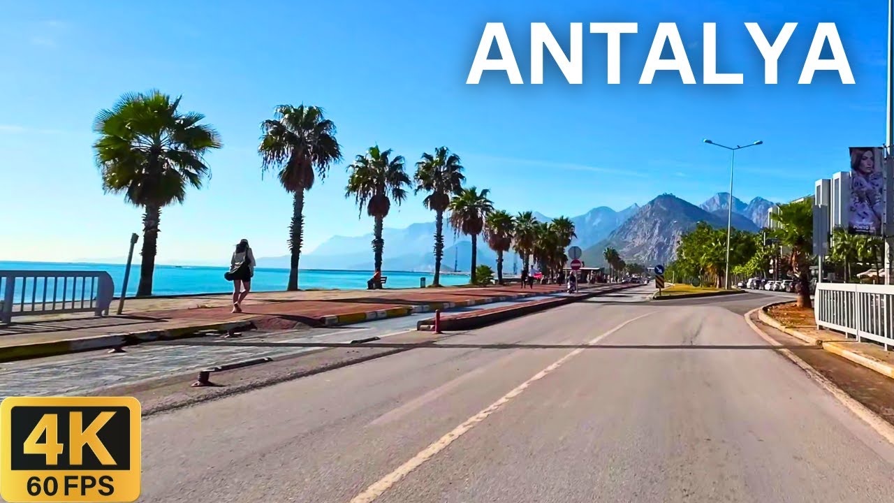 Sürüş Turu 4K: Antalya Türkiye 🇹🇷 | Şehir Gezisi