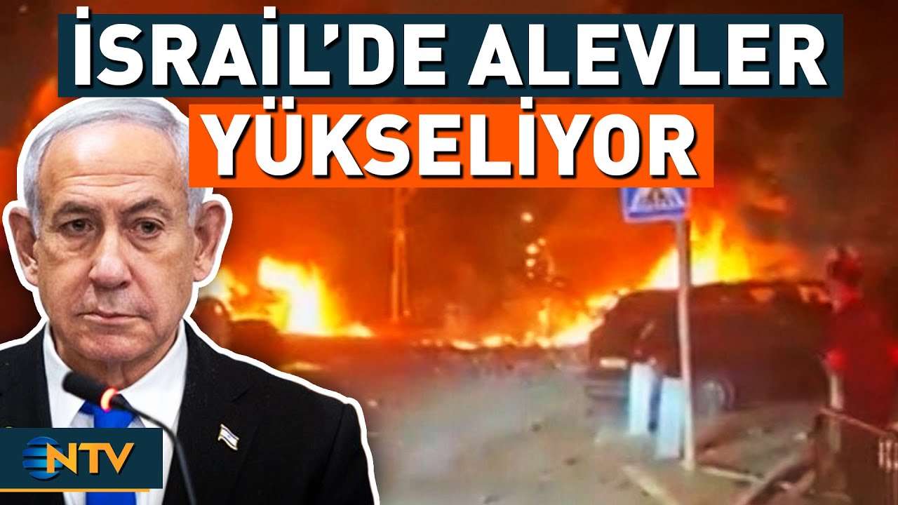 İsrail Alev Alev Yanıyor! İran Füzeleri Hayfa Kentine Düştü | NTV