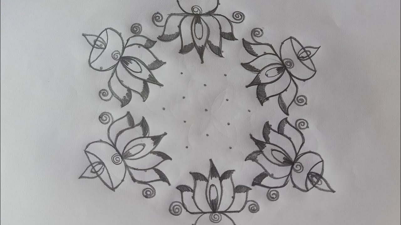 Sravana masam special muggulu|11*6 dots Simple rangoli|muggulu designs with dots|easy rangoli